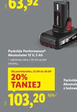 Lidl Parkside Performance Akumulator 12 V, 5 Ah oferta