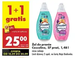 Biedronka Żel do prania Coccolino, 37 prań, 1,48 l oferta