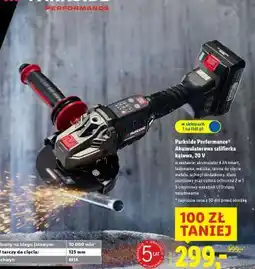 Lidl PARKSIDE PERFORMANCE Akumulatorowa szlifierka kątowa 20 V oferta
