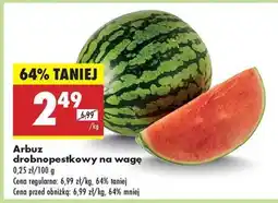 Biedronka Arbuz drobnopęst̨kowy na wagę oferta