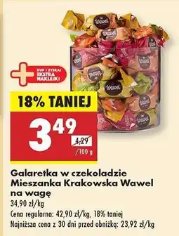 Biedronka Galaretka w czekoladzie Mieszanka Krakowska Wawel na wagę oferta