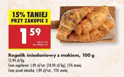Biedronka Rogalik śniadaniowy z makiem, 100 g oferta