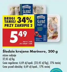 Biedronka Śledzie krojone Marinero 200 g oferta