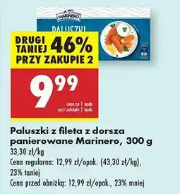 Biedronka Paluszki z fileta z dorsza panierowane Marinero , 300 g oferta