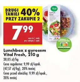 Biedronka Lunchbox z gyrosem Vital Fresh 210 g oferta
