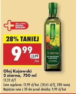 Biedronka Olej Kujawski 3 ziarna, 750 ml oferta