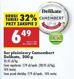 Biedronka Ser pleśniowy Camembert Delikate, 200 g oferta