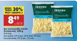 Biedronka Ser Mozzarella wiórki Światowid, 300 g oferta