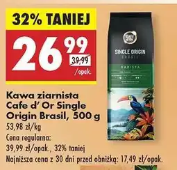 Biedronka Kawa ziarnista Cafe d’Or Single Origin Brasil, 500 g oferta