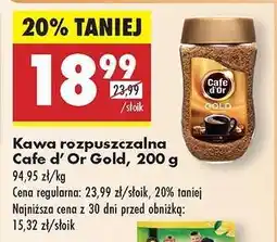 Biedronka Kawa rozpuszczalna Cafe d'Or Gold 200 g oferta