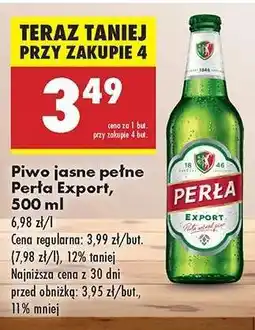 Biedronka Piwo jasne pełne Perła Export, 500 ml oferta