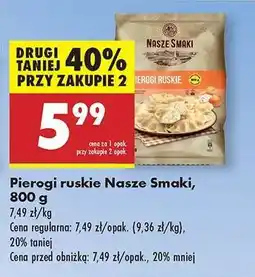Biedronka Pierogi ruskie Nasze Smaki, 800 g oferta
