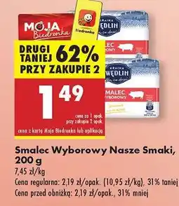 Biedronka Smalec Wyborowy Nasze Smaki 200 g oferta