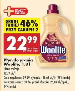 Biedronka Płyn do prania Woolite, 1,8 l oferta