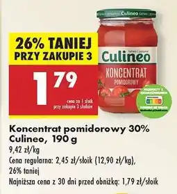 Biedronka Koncentrat pomidorowy 30% Culineo, 190 g oferta