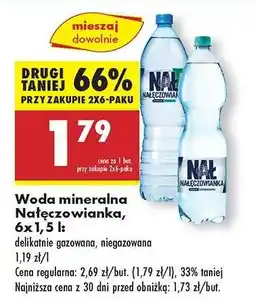 Biedronka Woda mineralna Nałęczowianka, 6x1,5 l oferta