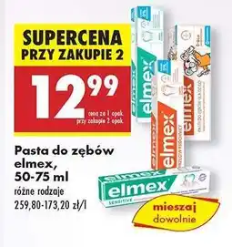 Biedronka Pasta do zębów elmex, 50/75 ml oferta