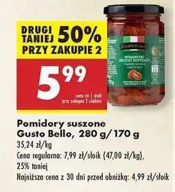 Biedronka Pomidory suszone Gusto Bello 280 g / 170 g oferta