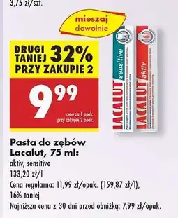 Biedronka Pasta do zębów Lacalut, 75 ml oferta