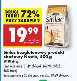 Biedronka Sinlac bezglutenowy produkt zbożowy Nestlé , 500 g oferta