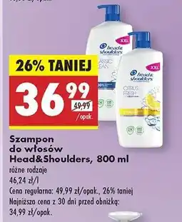 Biedronka Szampon do włosów Head&Shoulders, 800 ml oferta