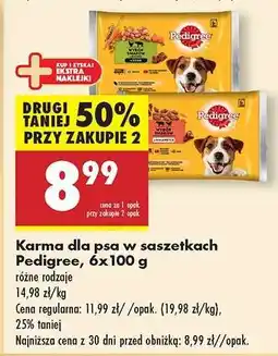 Biedronka Karma dla psa w saszetkach Pedigree, 6x100 g oferta