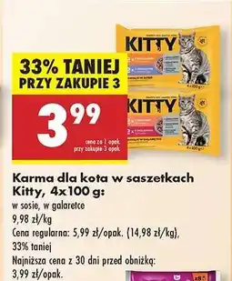 Biedronka Karma dla kota w saszetkach Kitty, 4x100 g oferta
