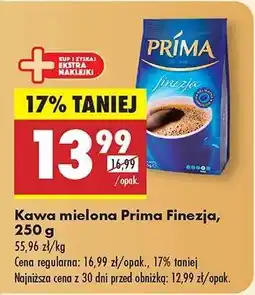 Biedronka KAWA MIELONA PRIMA FINEZJA 250 G oferta