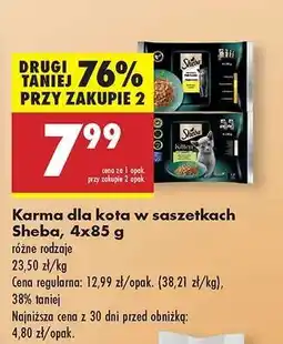 Biedronka Karma dla kota w saszetkach Sheba , 4x85 g oferta
