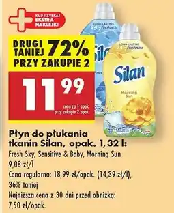 Biedronka Płyn do płukania tkanin Silan, opak. 1,32 l oferta