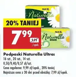 Biedronka Podpaski Naturella Ultra oferta