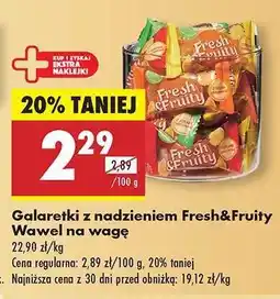 Biedronka Galaretki z nadzieniem Fresh & Fruity Wawel na wagę oferta