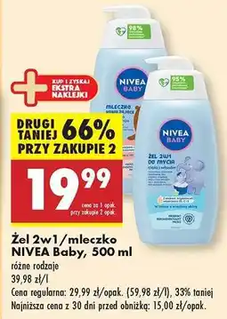 Biedronka Żel 2w1 / mleczko NIVEA Baby, 500 ml oferta