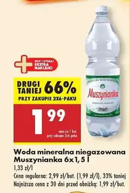 Biedronka Woda mineralna niegazowana Muszynianka 6x1,5 l oferta
