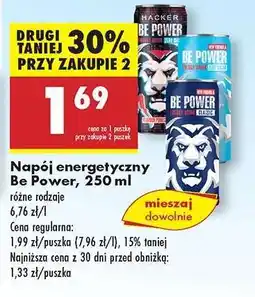 Biedronka Napój energetyczny Be Power 250 ml oferta