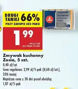 Biedronka Zmywak kuchenny Zosia, 5 szt oferta