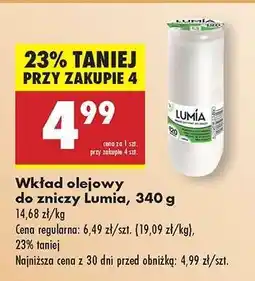 Biedronka Wkład olejowy do zniczy Lumia , 340 g oferta