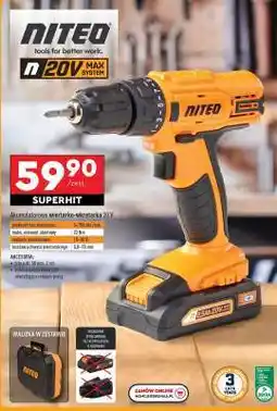 Biedronka Akumulatorowa wiertarko-wkrętarka 20 V oferta