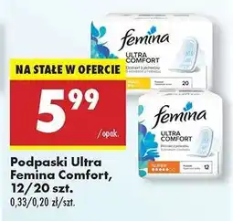 Biedronka Podpaski Ultra Femina Comfort, 12/20 szt oferta