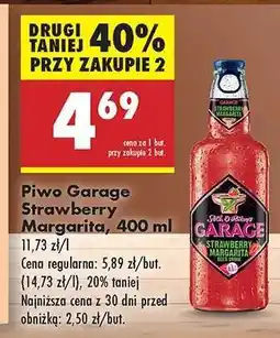 Biedronka Piwo Garage Strawberry Margarita, 400 ml oferta