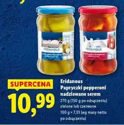 Lidl Eridanous Papryczki pepperoni nadziewane serem oferta
