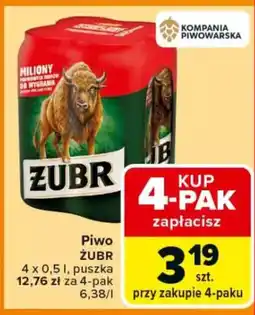 Carrefour Piwo żubr oferta