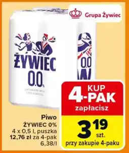 Carrefour Piwo żywiec 0% oferta
