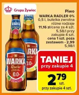 Carrefour Piwo warka radler 0% oferta