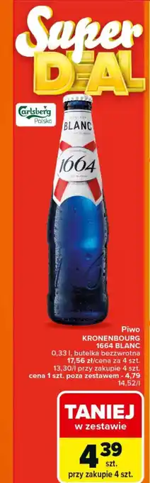 Carrefour Piwo kronenbourg 1664 blanc oferta