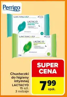 Carrefour Chusteczki do higieny intymnej lactacyd oferta