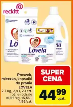 Carrefour Proszek, mleczko, kapsułki do prania lovela oferta