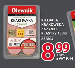 Selgros Kiełbasa krakowska z szynki plastry Olewnik oferta