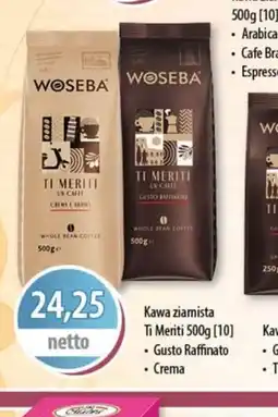 DUO-TES Kawa ziarnista Woseba Ti Meriti oferta