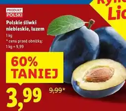 Lidl Śliwki niebieskie polska oferta